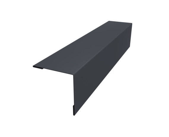 Планка завершающая 50х50 жалюзи Milan 0,45 PE-double с пленкой RAL 7024 мокрый асфальт 0.59