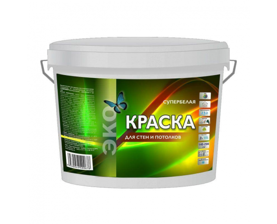 ЭКОPROF Краска водоэмульсионая моющаяся супербелая 1,5 кг
