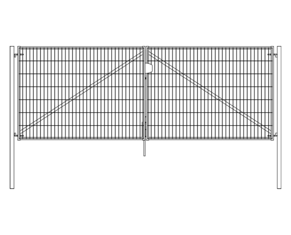 Ворота Light  NoLock 1,73х4,0 м RAL 6005 зеленый