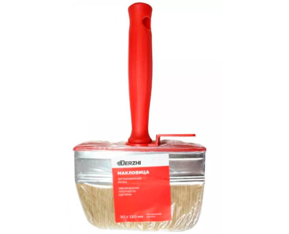Макловица DERZHI МИНИ ПРОФИ натур. светлая щетина,пластмас.корпус 30*120мм 8104-120