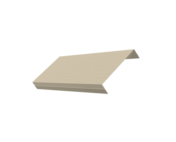 Ламель обратная 125 забора жалюзи Texas 0,45 Print Elite с пленкой Milky Wood TwinColor