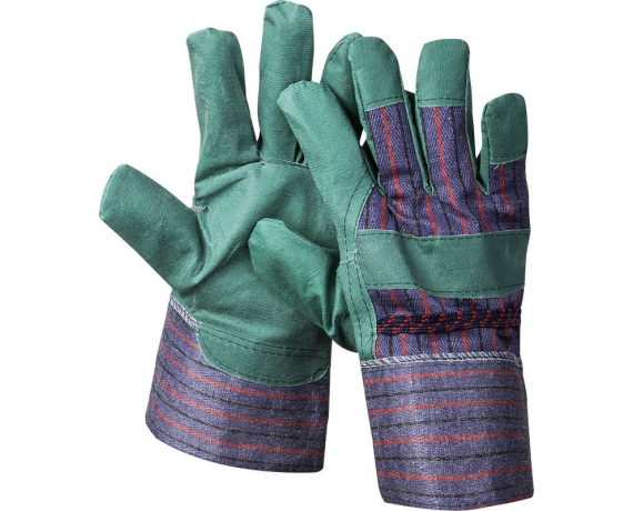 Перчатки STAYER MASTER рабочие, искусственная кожа, зеленые XL