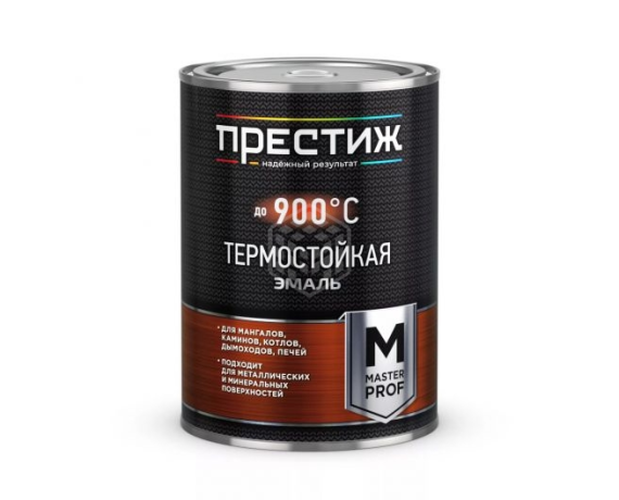Престиж Эмаль термостойкая Черная до 400С 0,8кг 