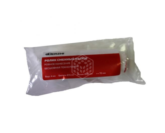 Ролик велюр DERZHI МАСТЕР 15*70мм сменный,ворс 4мм,бюгель 6мм 03-607