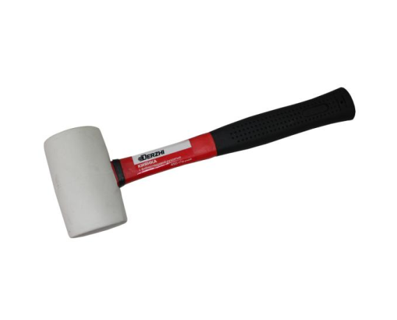Киянка резиновая DERZHI 680г с фибергласовой рукоятью бел.резина 8804-683