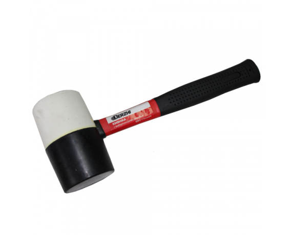 Киянка резиновая DERZHI 680г с фибергласовой рукоятью черн.-бел.резина 8804-684