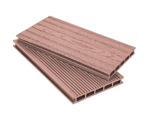 Террасная доска Grand Line 160 мм вельвет/тиснение под дерево Терракот 3м ДПК