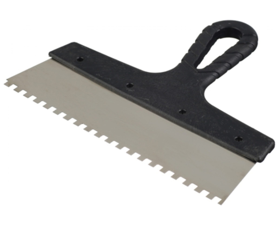 Шпатель 250 мм, зубчатый 10*10 мм СТРОЙТЭКС