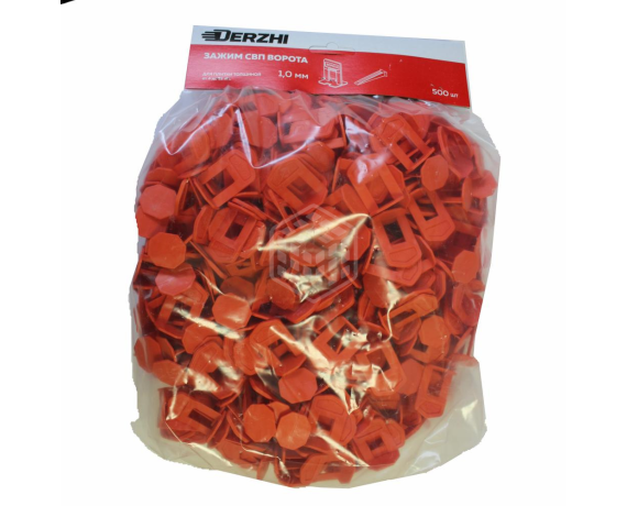 DERZHI Система выравнивания плитки СВП Ворота комплект зажим+клин 1.0мм