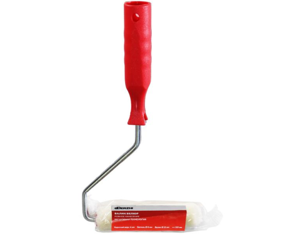 Велюр 15*110мм мини-валик в сборе,ворс 4мм,бюгель 6мм DERZHI МАСТЕР 8203-610