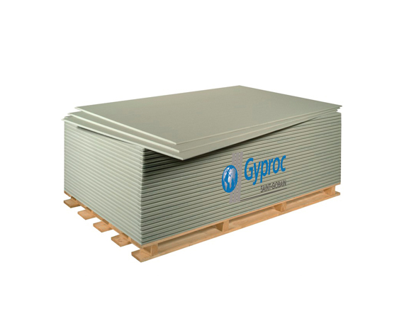Гипсокартон Gyproc стандартный ГКЛ-УК 2500х1200х9,5 мм.(72 шт/пал)