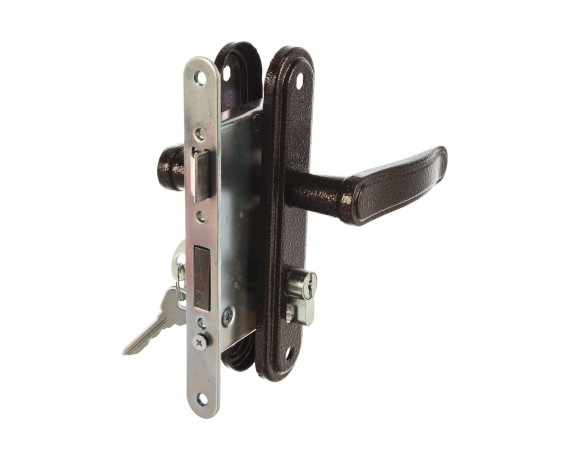 Замок врезной с ручкой Зенит ЗВ4-3.03 (личинка) медь