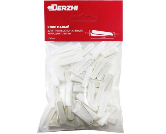 Клинья DERZHI для кафеля пласт.малый 27*6*6мм