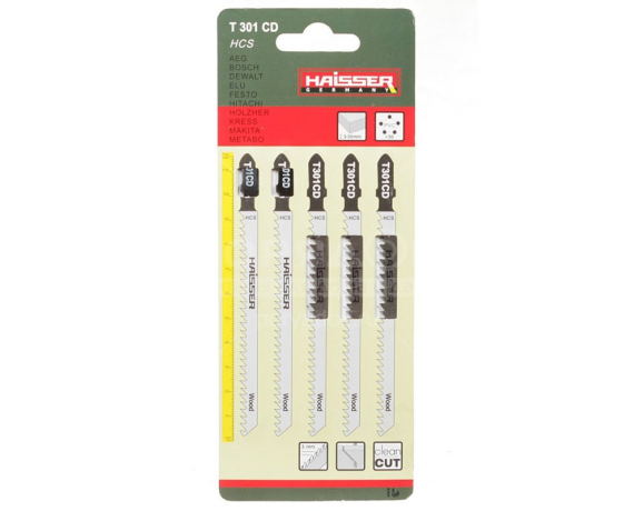 Пилки д/лобзика по дереву Haisser T301СD