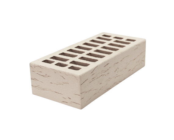 Кирпич 1НФ Лицевой Белый город Рустированный с фаской (250*120*65)  г.Строитель 480 шт/под.