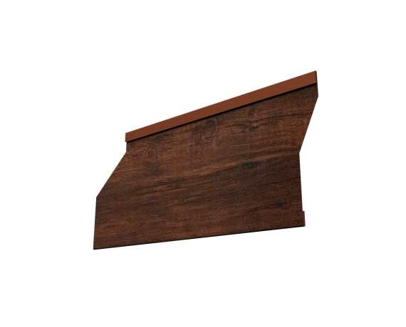 Ламель забора жалюзи Milan Slim 0,45 Print Premium с пленкой Cherry Wood Dark FTC