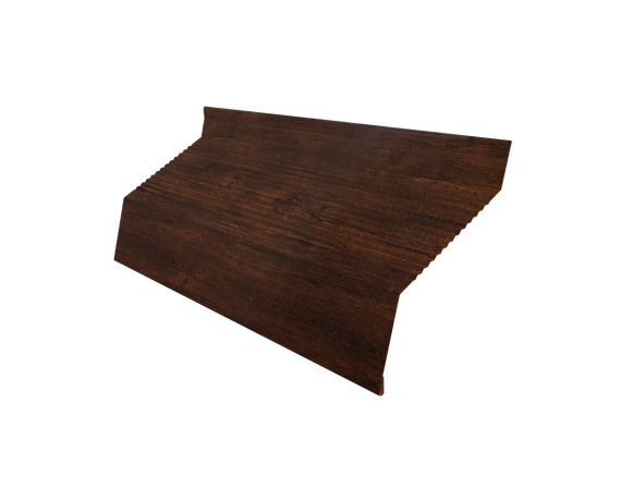 Ламель забора жалюзи Milan new gofr 0,45 Print Premium с пленкой Cherry Wood Dark FTC