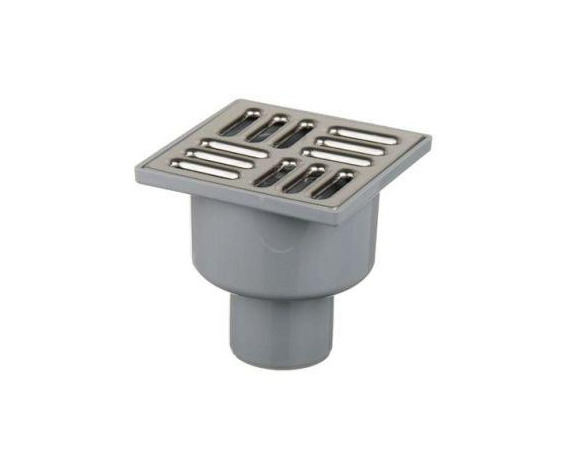 Трап ТА5202 с вертикальным выпуском 50мм с решеткой из нержавеющей стали 10*10