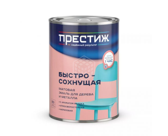 ПРЕСТИЖ Эмаль акриловая матовая белая 0,9 кг