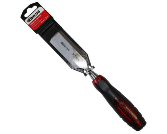 Стамеска-долото DERZHI двухкомпонентная обрезин рукоятка 32мм 