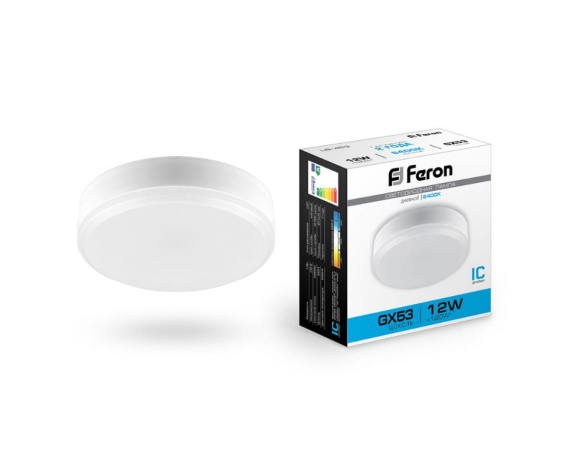 FERON LB-453 (12W) 230V GX53 6400K для натяжных потолков