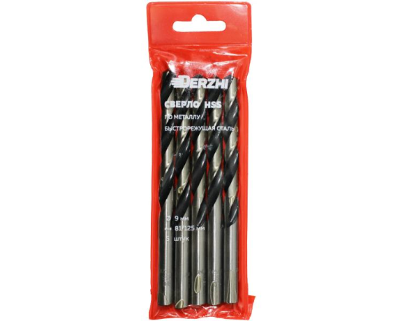 Сверло DERZHI по металлу 9,0мм 
