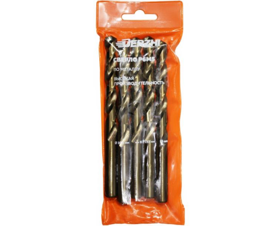 Сверло DERZHI по металлу Р6М5 10,5мм 