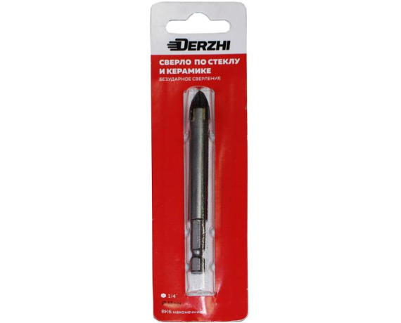 Сверло DERZHI по стеклу и керамике 12мм  