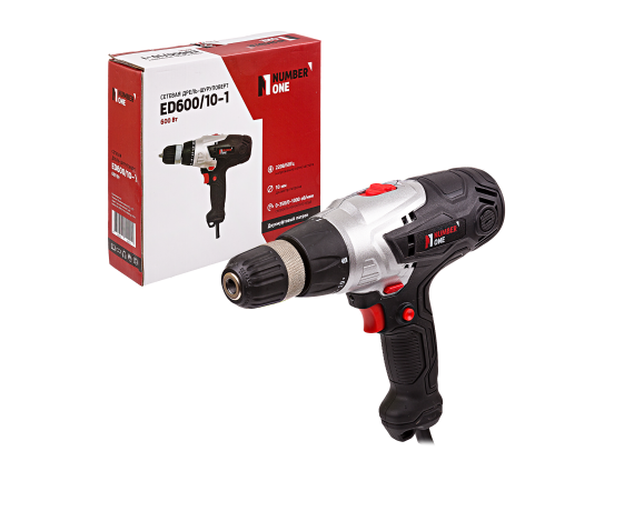 Шуруповерт сетевой Number one ЕD600/10-1 (600Вт,2скор.,БЗП,10мм,реверс)
