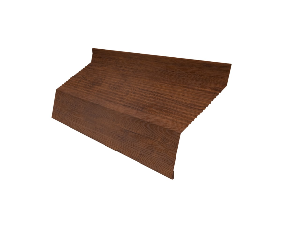 Ламель забора жалюзи Milan new gofr 0,45 Print Premium с пленкой Golden Wood Fresh TwinColor