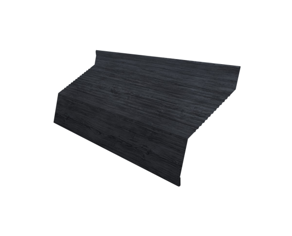 Ламель забора жалюзи Milan new gofr 0,45 Print Premium с пленкой Grey Wood TwinColor