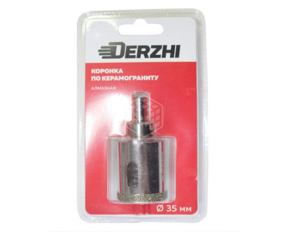 Коронка DERZHI алмазная по керамограниту 35мм 