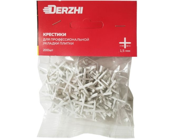 Крестики DERZHI для кафеля пластиковый 1,5мм
