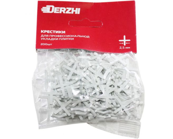 Крестики DERZHI для кафеля пластиковый 2,5мм