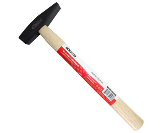 Молоток слесарный DERZHI кованный с деревянной рукоятью 300г 