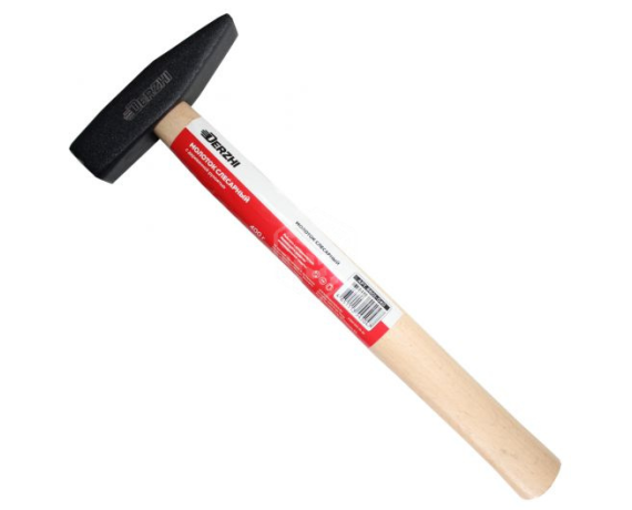 Молоток слесарный DERZHI кованный с деревянной рукоятью 400г 