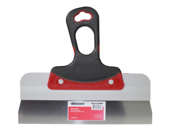 Шпатель DERZHI нержавеющий с 2-комп.ручкой 250мм 