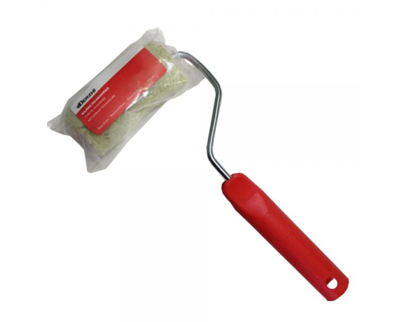 Валик DERZHI МАСТЕР ПОЛИАКРИЛ в сборе,ворс 12мм,бюгель 6мм,30*100мм 8201-63010