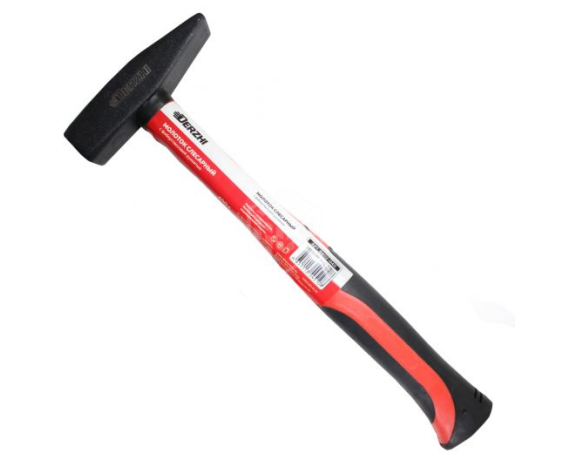 Молоток слесарный DERZHI кованный с фиберглассовой рукоятью 400г 