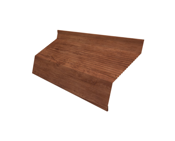 Ламель забора жалюзи Milan new gofr 0,45 Print Premium с пленкой Rowan Wood Intense FTC