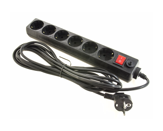 Сетевой фильтр Power Cube, 5,0м, 6 розеток 