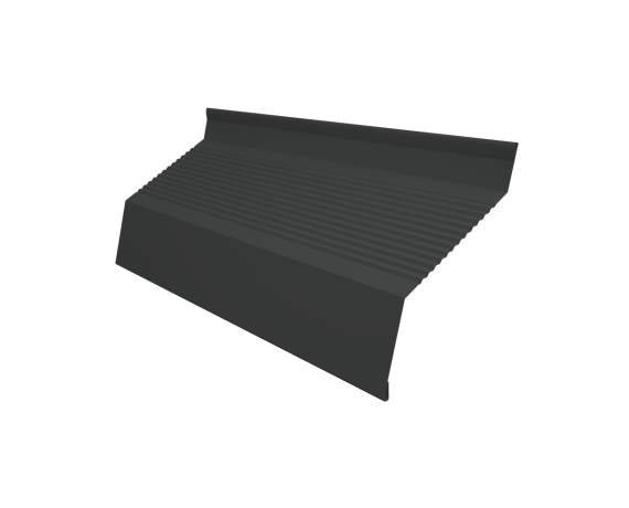 Ламель забора жалюзи Milan new gofr 0,5 Velur X с пленкой RAL 7016 антрацитово-серый