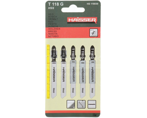 Пилки д/лобзика по металлу Haisser Т118G