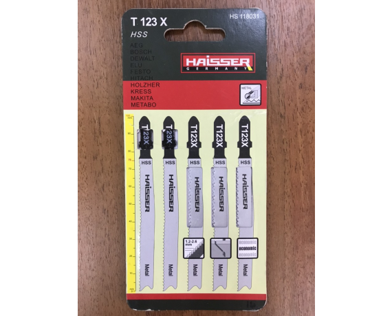 Пилки д/лобзика по металлу Haisser Т123X