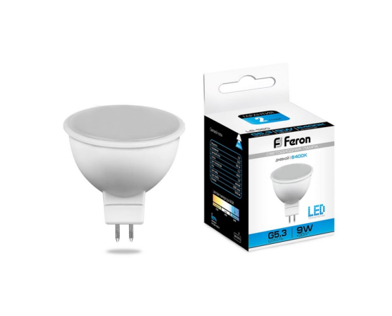 Лампа светодиодная FERON LB-560 (9W) 230V G5.3 6400K MR16
