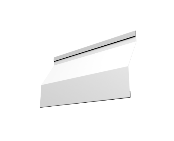 Ламель забора жалюзи Milan Slim 0,45 Drap с пленкой RAL 9003 сигнальный белый