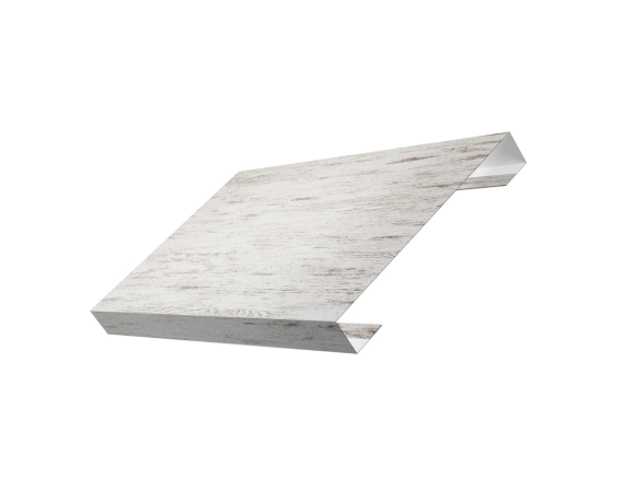 Ламель лицевая 125 забора жалюзи Texas 0,45 Print Elite с пленкой Snow Wood TwinColor