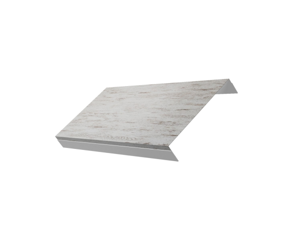 Ламель обратная 150 забора жалюзи Texas 0,45 Print Elite с пленкой Snow Wood TwinColor