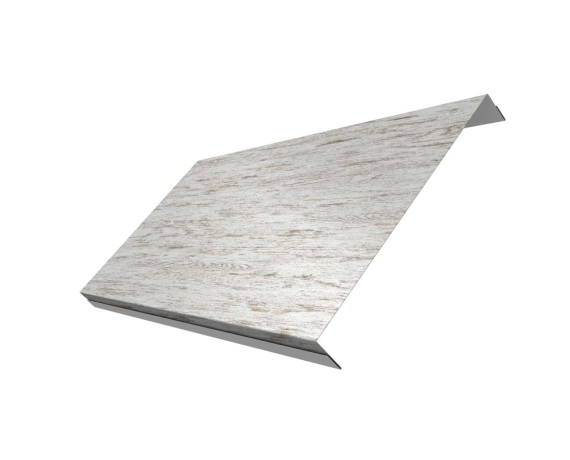 Ламель обратная 200 забора жалюзи Texas 0,45 Print Elite с пленкой Snow Wood TwinColor