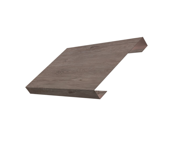 Ламель лицевая 125 забора жалюзи Texas 0,45 Print Elite с пленкой White Wood TwinColor